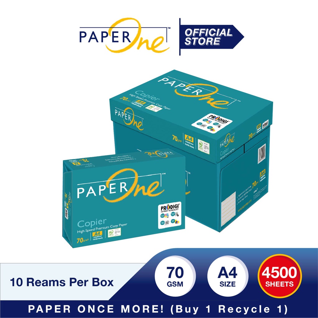 PaperOne A4 Copier Paper 70gsm 4500 Sheets (10 Reams) | Shopee Singapore