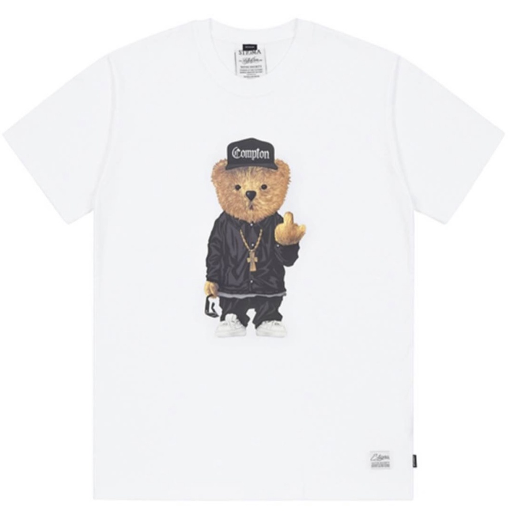 STIGMA Hip Hop Bear Tshirt - White/Black/Grey | Shopee Singapore