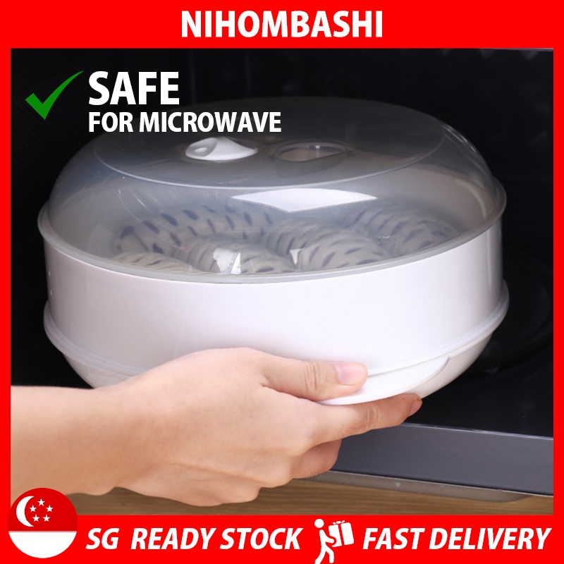 Practical Microwave Oven Steamer Single Tier Ecofriendly Durable PP Steamed Bun Food Steaming