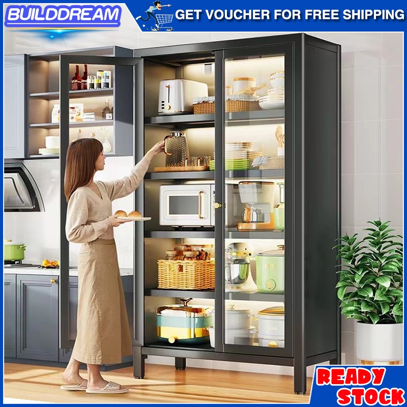 Nordic Style Metal Kitchen Storage Book Shelf with