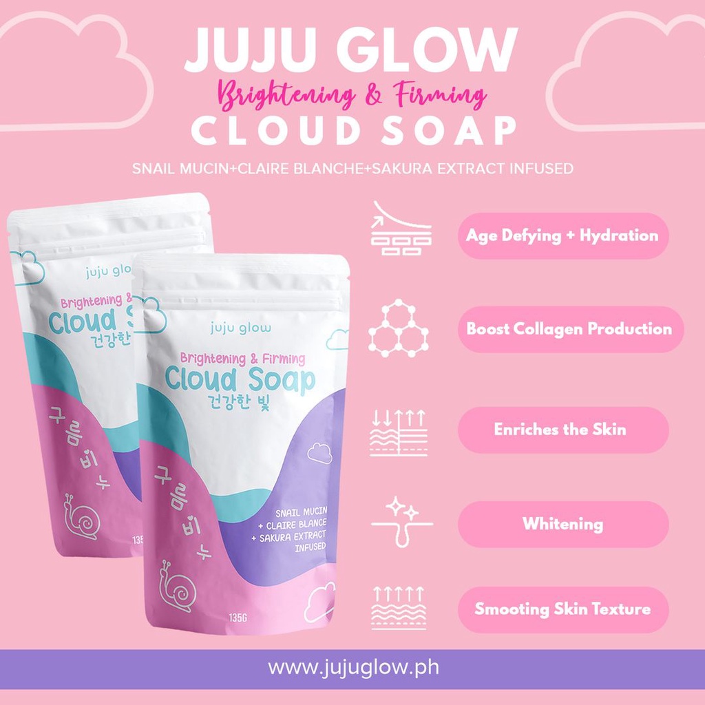 [READY STOCK] JUJU GLOW Ice Cream Mask and Cloud Soap TikTok Trending