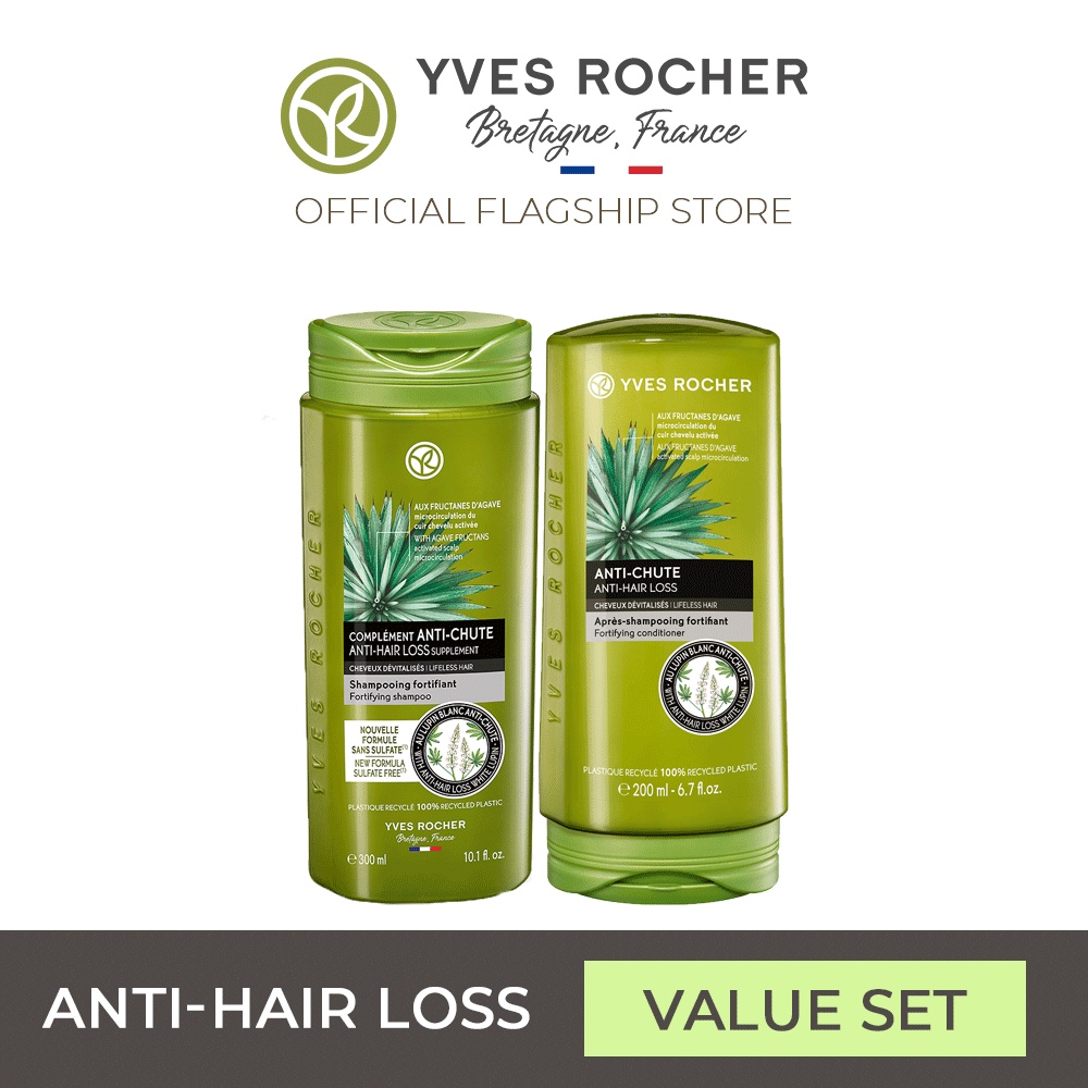 Yves Rocher Anti Hair Loss Shampoo + Conditioner Bundle Shopee Singapore