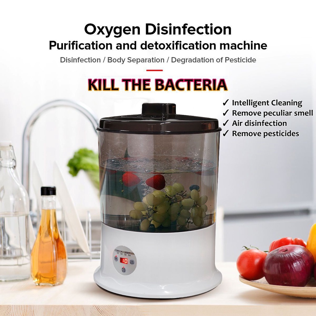 Household Ultrasonic Cleaner Machine Fruits Vegetables Food Washer ...