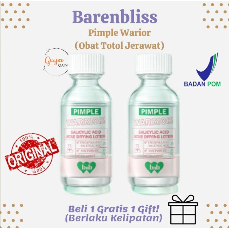 !! Pimple WARRIOR BARENBLISS Acne Bottle PIMPLE WARRIOR BARENBLISS