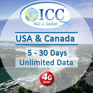ICC_USA & Canada 7-30 Days Unlimited Data SIM Card