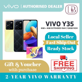 $25 Voucher + Gift | Brand New VIVO Y35 | 8GB + 8GB Extended RAM | 128GB ROM | Free Shipping