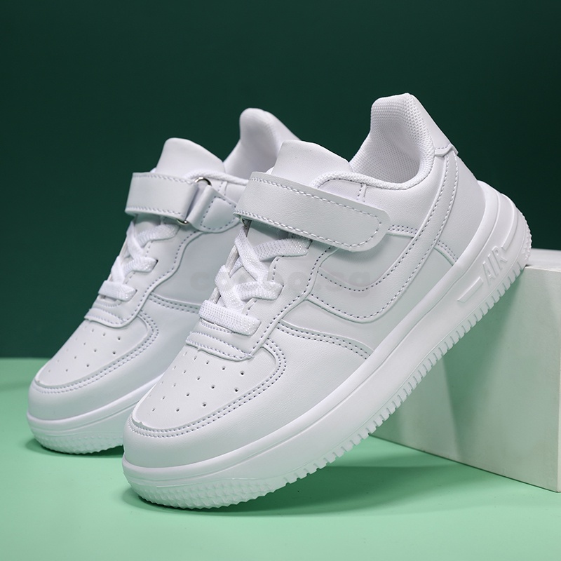 Cocoo.Sg Children'S Velcro Sneakers School Shoes Sneakers White Shoes For Girl Boy IUYM