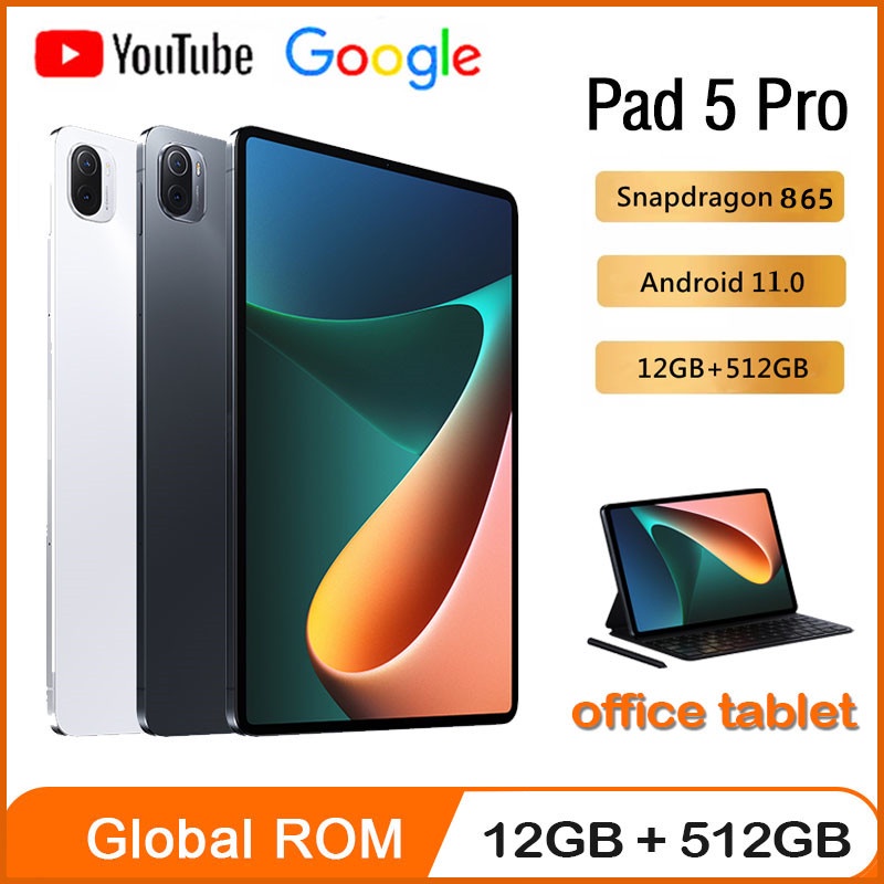 Xiaomi screen tablet computer My Pad 5 Pro, 12GB+512GB, Snapdragon 865, CPU, 11 ”, 2.5K screen, 8800Mah battery, global version