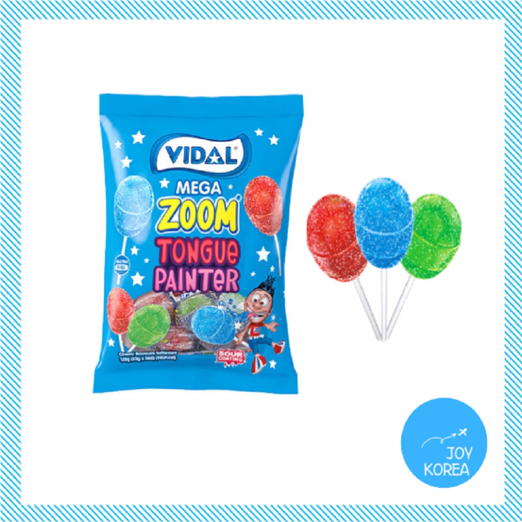 VIDAL Halloween Mega Zoom Tongue Painter Lollipop 125g Sour Coating 
