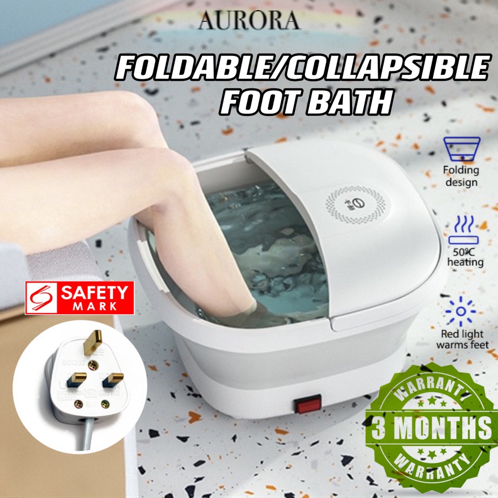 Aurora Official SG Seller Foot Bath Bucket Foot Spa Folding Foot Bath