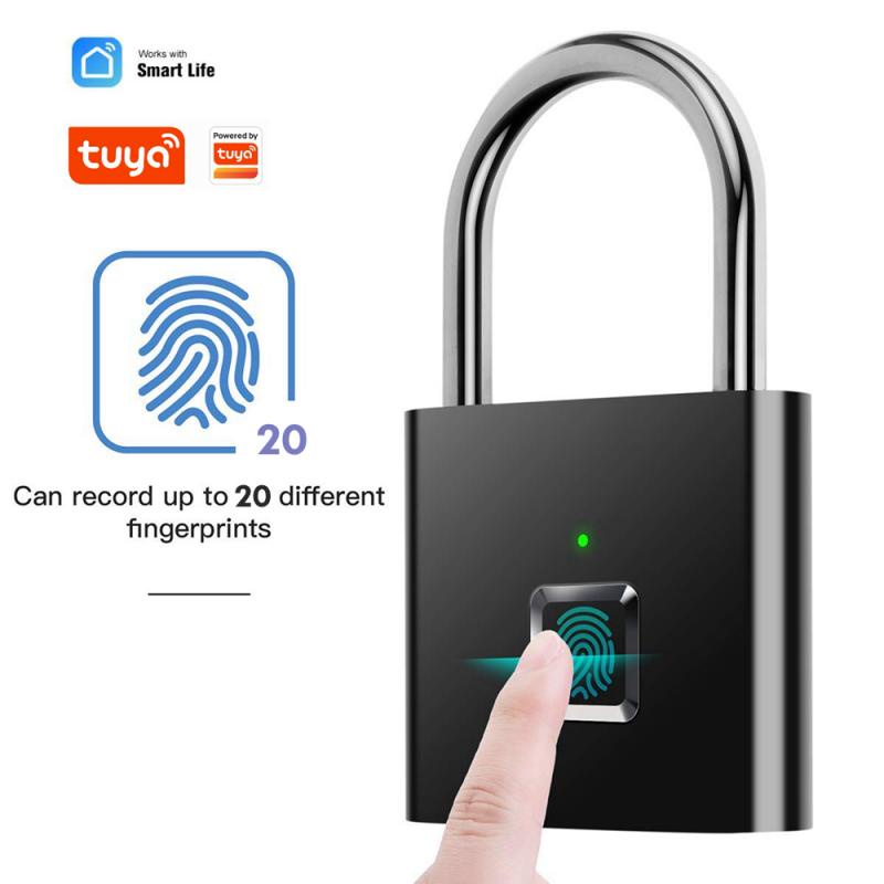 Tuya Bluetooth Lock USB Rechargeable Door Smart Lock Fingerprint