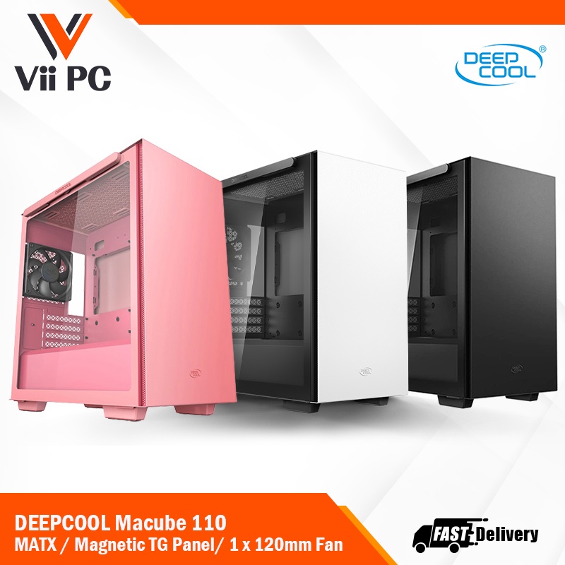 Deepcool MACUBE 110 Black / White / Pink CPU Mini-ITX / Micro-ATX Case ...