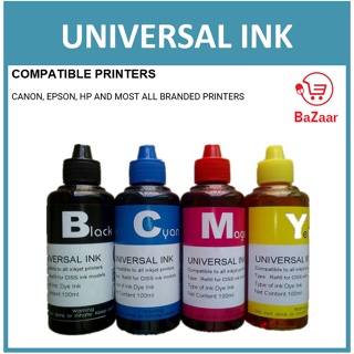 [Compatible] Universal ink Refill Kit 100ml Bottle for Almost all Printers Brother HP Epson Canon Lexmark Dell etc.