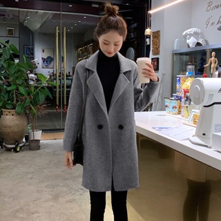 Image of thu nhỏ Autumn Winter Woolen Coat Coat Woolen Coat Women's Mid-Length 2022 Small Slim-fit Korean Version Slimmer Look Autumn Winter Thick Woolen #2
