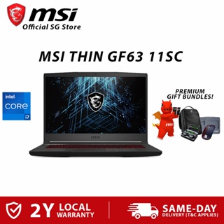 New Arrival MSI THIN GF63 11SC-892SG Gaming Laptop - i7-11800H | GTX 1650 | 15.6 FHD 144hz | W11 | 2Y