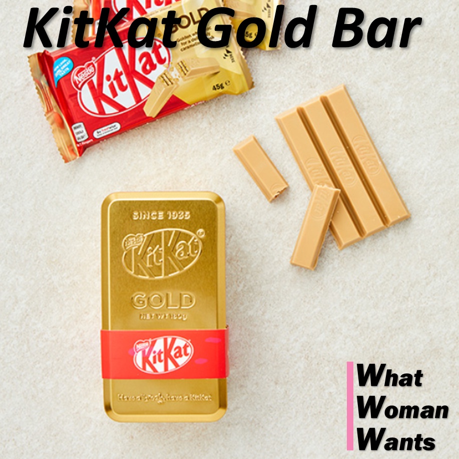 Kitkat Gold bar Edition 45g x 4 packs (with freegift) Kit kat Caramel