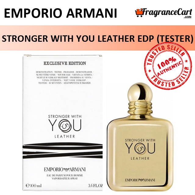 Emporio Armani Stronger With You Leather EDP for Men (100ml Tester) Eau de  Parfum Gold[Brand New 100% Authentic Perfume] | Shopee Singapore