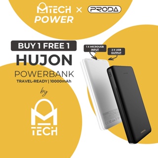 MTech Power [BUY 1 FREE 1] PRODA 10000mAh Hujon Power Bank 10000 mAh PowerBank PD-P39 P67 Compatible with IP