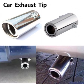 Car Exhaust Tip Steel Stainless Chrome Muffler Exhaust Tip Modification Tube To Fit Straight Tailpipe Diameter Less Than 5 Cm
