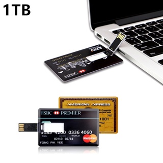USB 2.0 High Speed Flash Drive 1TB Bank Credit Card Pen Drive 512GB Memory Stick