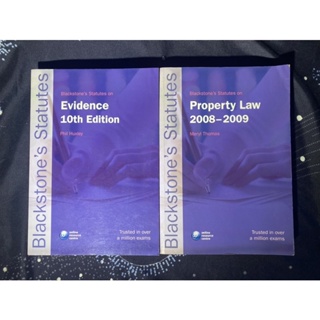 Blackstone’s Statutes on Property Law 2008-2009 & Evidence 10th Edition [Oxford] <Preloved book>