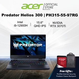 [NVIDIA RTX 3070Ti and Intel 12th Gen i9-12900H] Predator Helios 300 PH315-55-97RG 15.6” QHD IPS 165Hz Gaming Laptop