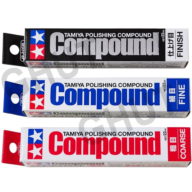 Tamiya Polishing Compound Coarse/Fine/Finish 22ml Shopee Singapore