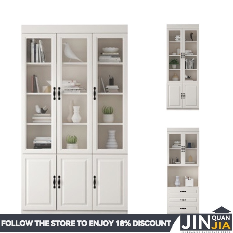 JINQUANJIA All Organiser Book Bookshelf Shelf Solid Wood Bookcase