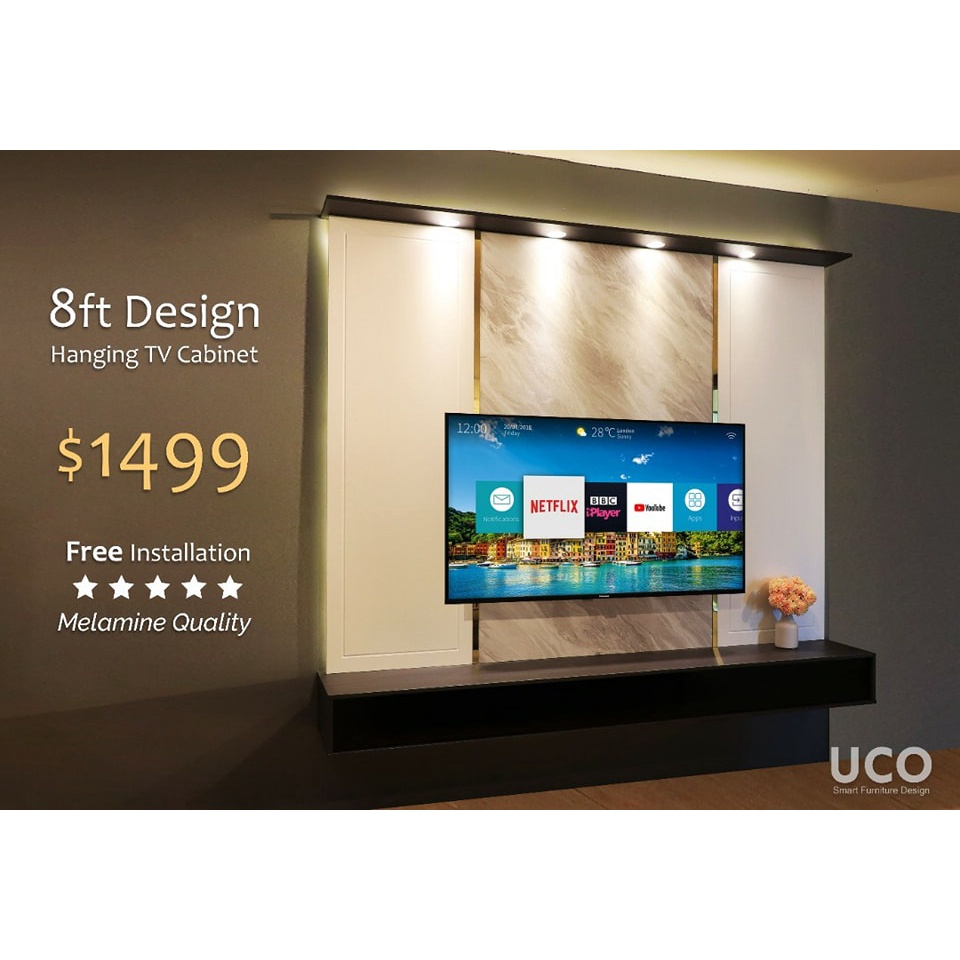 8ft Full Height TV Console Shopee Singapore