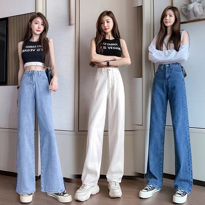 December Mom Jeans HighWaist WIDE LEG Jeans Outfit Dancer Pants for Women