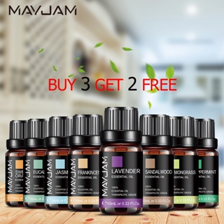 [BUY 3 GET 2 FREE] MAYJAM 10ml Natural Mint Lemongrass Tea Tree Essential Oil Lavender humidifier aroma oils