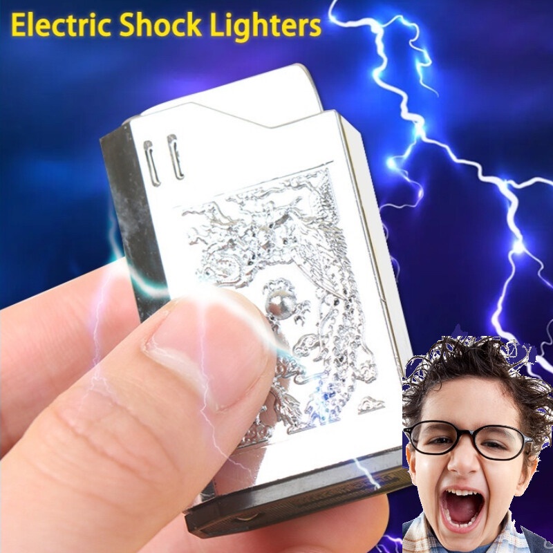 Prank Lighter Practical Prank Preview Electric Shock Lighter with LED