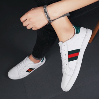 [Limited Time Special Offer] Boys Little Bee Casual Shoes Mandarin Duck Color Low-Top Sneakers Super Popular Lightweight Cloth Korean Version Student White ulzzang Trendy Economical Sports Men's #7