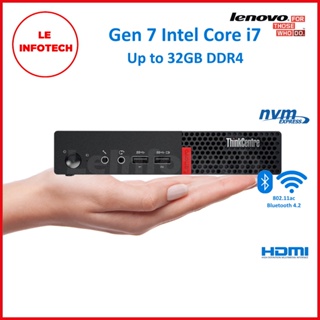 LENOVO ThinkCentre M910q Tiny Desktop Intel Core i7-7700T 2.90GHz 8-32GB DDR4 256/512GB/1TB NVMe WiFi HDMI Win10Pro Used