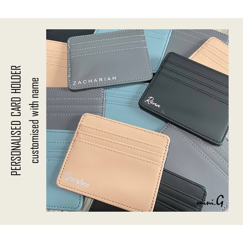 PERSONALISED CARD HOLDER customised with name Shopee Singapore