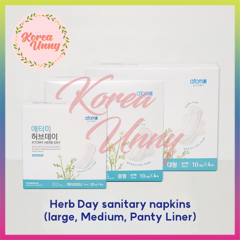 Atomy Herb Day sanitary napkins (large, Medium, Panty Liner) [LOWEST