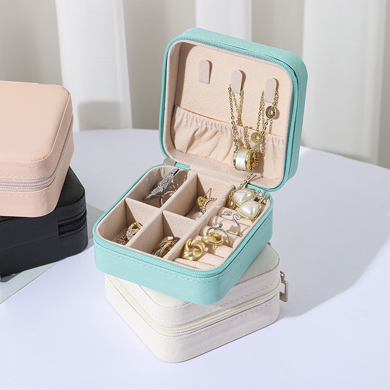 [SG Ready Stock] Portable Jewelry Box Trave Jewelry Case Mini Jewelry Accessories Storage Box