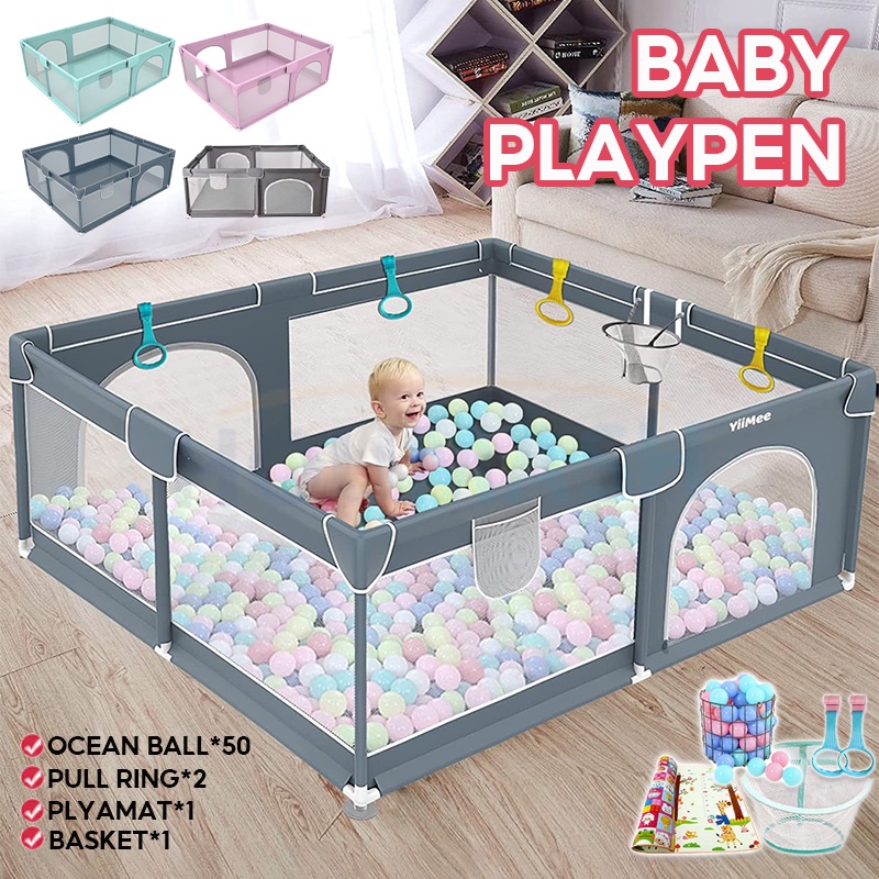 HOUMASH Baby Playpen Play Yard For Babies Safety Baby Fence Play Area