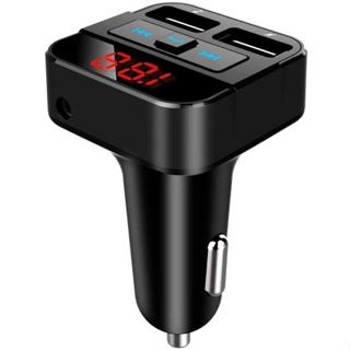 Bluetooth FM Transmitter, Uekars Car Radio Adapter with Dual USB Ports, Supprt U disk, AUX Input, Bluetooth Hands-free