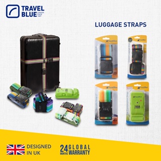 Travel Blue Heavy Duty 2 inch Luggage Strap - Multicolour Green/Yellow, Blue/Yellow - TB-040
