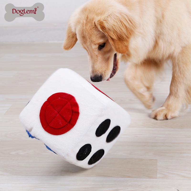 Pet Dice Missing Food Plush Sniffing Toys Tibetan Training Educational Dog Interactive Decompression Supplies