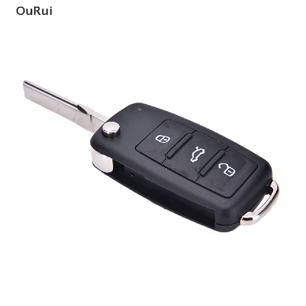 {RUI} Fit for VW Polo GOLF MK6 Touareg 3 Button Remote Key FOB  case uncut blade {OuRui}