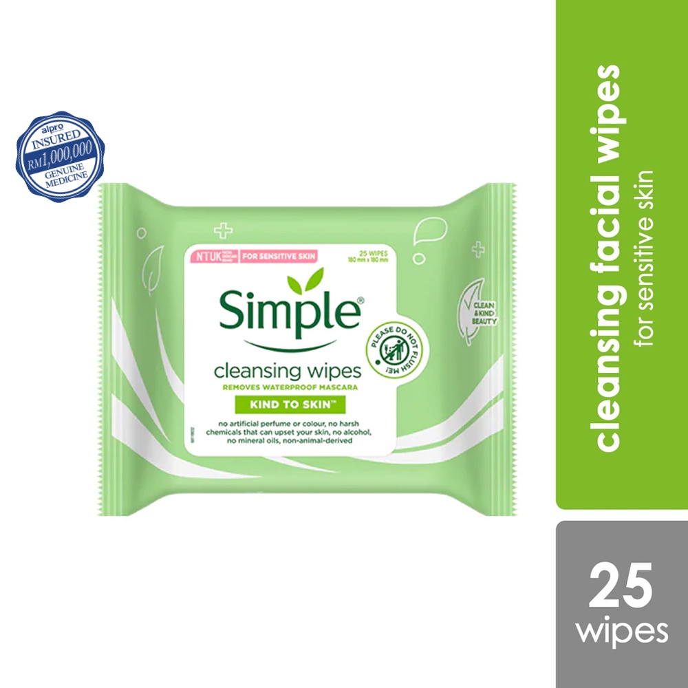 [Shop Malaysia] Simple Cleansing Facial Wipe 25s (for sensitive skin ...