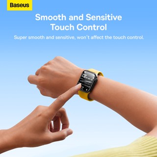 Baseus Full-coverage Curved-screen Crystal Tempered Glass Film for Apple Watch 4/5/6/SE 7SE Watch HD touch resistant surface film #2