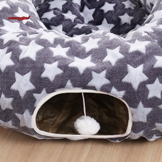 SUN_ Foldable Cat Tunnel Bed Pet Supplies Pet Tube Sleeping Bed Print Design #4