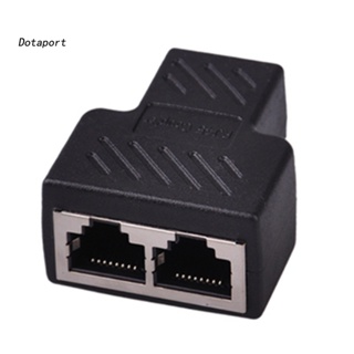 KDDT- 1 to 2 Way RJ45 Female Splitter Adapter LAN Ethernet Network Cable Connector