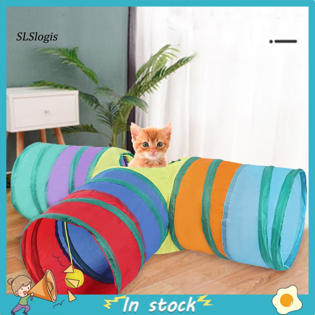 SLS_ Playing Toy Cat Toy for Indoor Cat Bed Nest Tube Toy Soft Touch