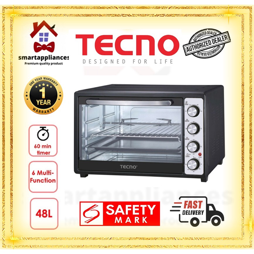 Tecno 48L 6 Multifunction Electric Oven (TEO4800) Shopee Singapore