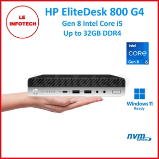 HP EliteDesk 800 G4 Mini Desktop 6-Core Intel i5-8500T 16/32GB DDR4 New 256/512GB NVMe USB-C DP to HDMI USB WiFi W11Pro