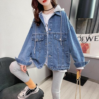 Image of thu nhỏ Design Feeling Hooded Denim Jacket Women Loose Korean Style Western Age-Reducing Versatile Spring Autumn 2022 New Cardigan #1